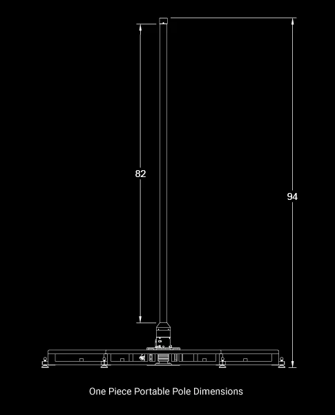 Portable LED Dance Pole - One Piece