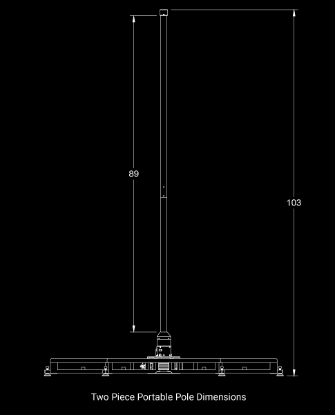 Portable LED Dance Pole - Two Piece